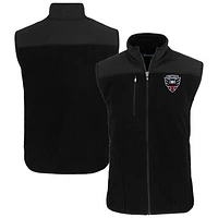 Men's Cutter & Buck Black D.C. United Big Tall Cascade Eco Sherpa Fleece Full-Zip Vest