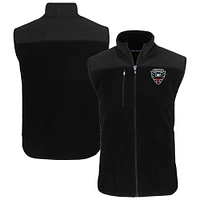 Men's Cutter & Buck Black D.C. United Big Tall Cascade Eco Sherpa Fleece Full-Zip Vest