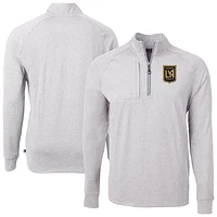 Men's Cutter & Buck Heather LAFC Big Tall Adapt Eco Knit Quarter-Zip Top