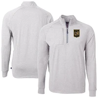 Men's Cutter & Buck Heather LAFC Big Tall Adapt Eco Knit Quarter-Zip Top
