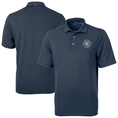 Men's Cutter & Buck  Navy New York City FC Big Tall Virtue Eco Pique Recycled Polo