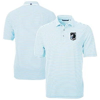 Men's Cutter & Buck  Powder Blue Minnesota United FC Big Tall Virtue Eco Pique Stripe Recycled Polo