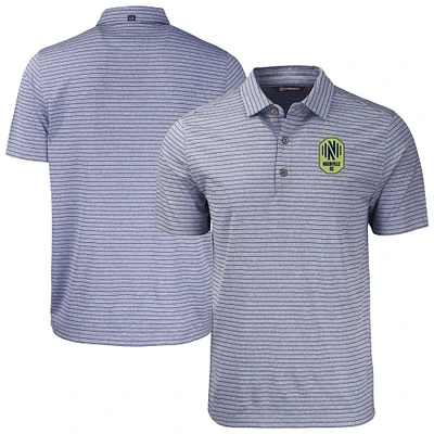 Men's Cutter & Buck  Heather Navy Nashville SC Big Tall Forge Eco Stripe Stretch Recycled Polo