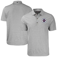 Men's Cutter & Buck  Heather Gray New England Revolution Big Tall Forge Eco Stripe Stretch Recycled Polo