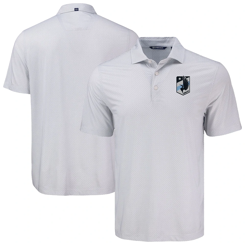 Men's Cutter & Buck Gray Minnesota United FC Big Tall Pike Eco Diamond Dot Print Recycled Polo