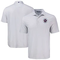 Men's Cutter & Buck  Gray New England Revolution Big Tall Pike Eco Diamond Dot Print Recycled Polo