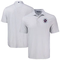 Men's Cutter & Buck  Gray New England Revolution Big Tall Pike Eco Diamond Dot Print Recycled Polo