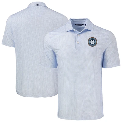 Men's Cutter & Buck  Powder Blue New York City FC Big Tall Pike Eco Diamond Dot Print Recycled Polo