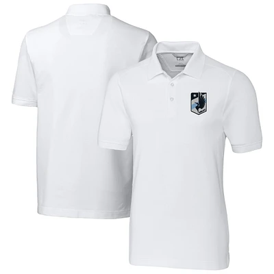 Men's Cutter & Buck  White Minnesota United FC Big Tall Advantage Eco Tri-Blend Pique Polo