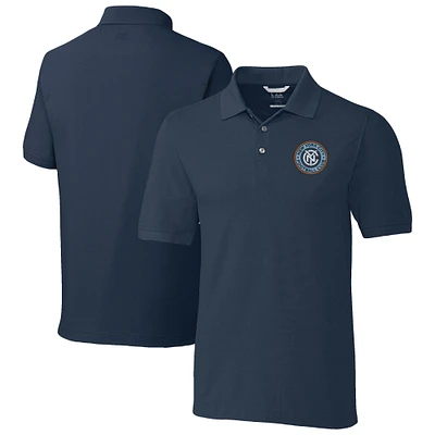 Men's Cutter & Buck  Navy New York City FC Big Tall Advantage Eco Tri-Blend Pique Polo