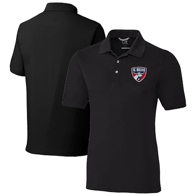 Men's Cutter & Buck  Black FC Dallas Big Tall Advantage Eco Tri-Blend Pique Polo
