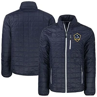 Men's Cutter & Buck  Navy LA Galaxy Big Tall Rainier PrimaLoft Eco Insulated Full-Zip Puffer Jacket