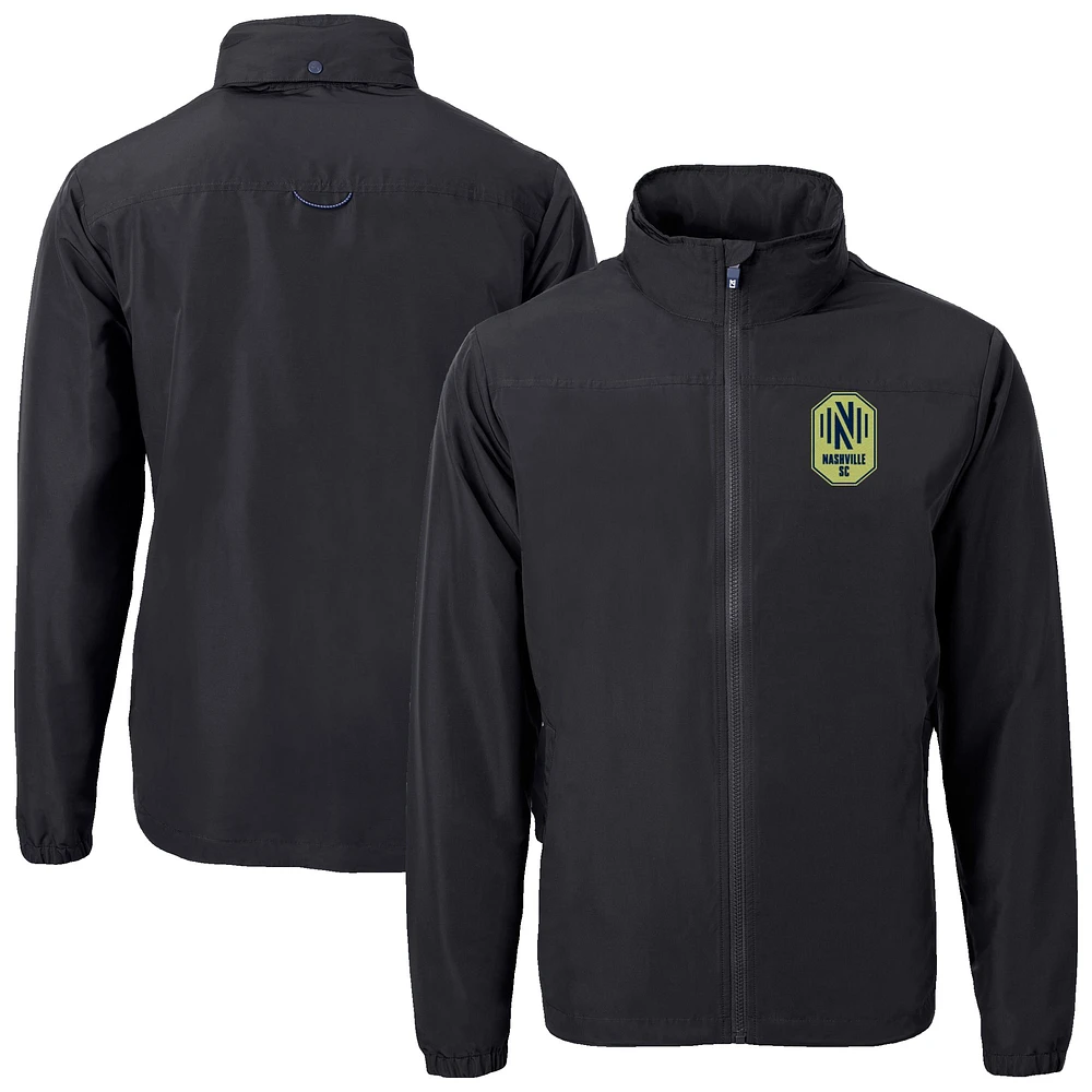 Men's Cutter & Buck Nashville SC Big Tall Charter Eco Knit Recycled Full-Zip Hoodie Jacket