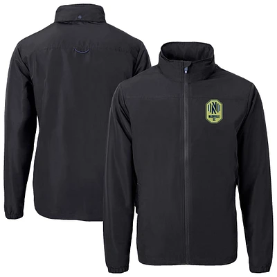Men's Cutter & Buck Nashville SC Big Tall Charter Eco Knit Recycled Full-Zip Hoodie Jacket