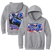 Youth Hendrick Motorsports Team Collection Heather Gray Kyle Larson Hendrickcars.com Car Pullover Hoodie