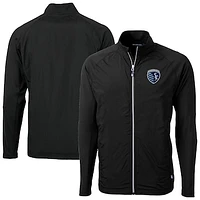 Men's Cutter & Buck Sporting Kansas City Adapt Eco Knit Hybrid Recycled Full-Zip Jacket