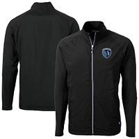 Men's Cutter & Buck Sporting Kansas City Adapt Eco Knit Hybrid Recycled Full-Zip Jacket