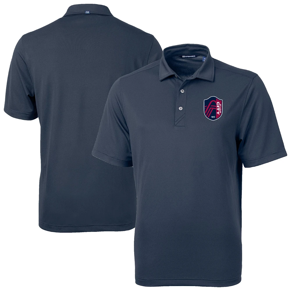 Men's Cutter & Buck  Navy St. Louis City SC Big Tall Virtue Eco Pique Recycled Polo