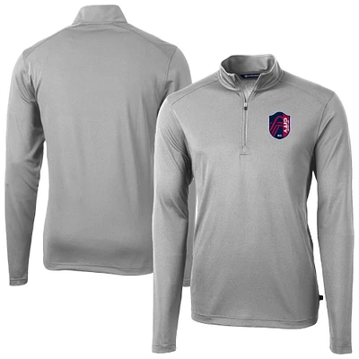 Men's Cutter & Buck St. Louis City SC Big Tall Virtue Eco Pique Recycled Quarter-Zip Top