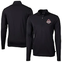 Men's Cutter & Buck Toronto FC Big Tall Virtue Eco Pique Recycled Quarter-Zip Top