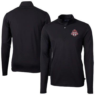Men's Cutter & Buck Toronto FC Big Tall Virtue Eco Pique Recycled Quarter-Zip Top
