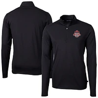 Men's Cutter & Buck Toronto FC Big Tall Virtue Eco Pique Recycled Quarter-Zip Top