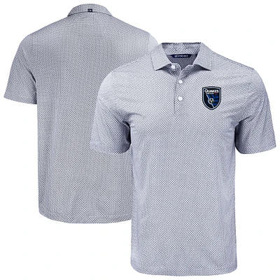 Men's Cutter & Buck San Jose Earthquakes Big Tall Pike Eco Diamond Dot Print Recycled Polo
