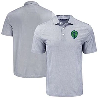 Men's Cutter & Buck  Black Seattle Sounders FC Big Tall Pike Eco Diamond Dot Print Recycled Polo