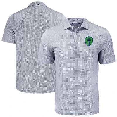 Men's Cutter & Buck  Black Seattle Sounders FC Big Tall Pike Eco Diamond Dot Print Recycled Polo