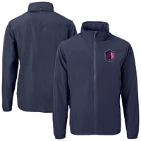 Men's Cutter & Buck  Navy St. Louis City SC Big Tall Charter Eco Knit Recycled Full-Zip Hoodie Jacket