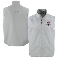 Men's Cutter & Buck Gray Toronto FC Big Tall Charter Eco Recycled Full-Zip Vest
