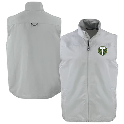 Men's Cutter & Buck Gray Portland Timbers Big Tall Charter Eco Recycled Full-Zip Vest