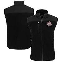 Men's Cutter & Buck Black Toronto FC Big Tall Cascade Eco Sherpa Fleece Full-Zip Vest