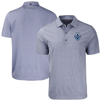 Men's Cutter & Buck  Heather Navy Vancouver Whitecaps FC Big Tall Forge Eco Stripe Stretch Recycled Polo