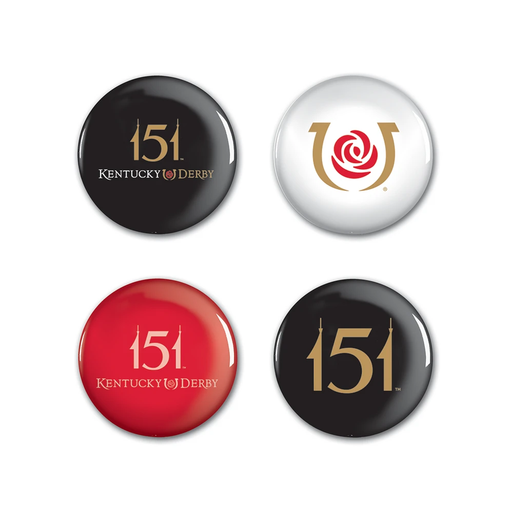 WinCraft Kentucky Derby 151 .25" Button Four-Pack