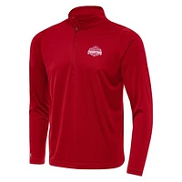 Men's Antigua Scarlet Ohio State Buckeyes College Football Playoff 2024 National Champions Tribute Quarter-Zip Top