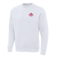 Men's Antigua White Ohio State Buckeyes College Football Playoff 2024 National Champions Victory Pullover Sweatshirt