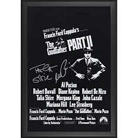 Al Pacino & Talia Shire The Godfather Part II Autographed Framed 11" x 17" Movie Poster