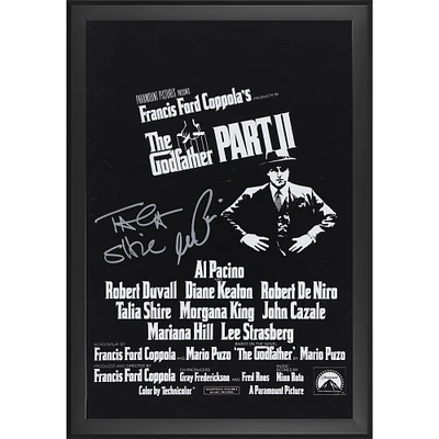 Al Pacino & Talia Shire The Godfather Part II Autographed Framed 11" x 17" Movie Poster
