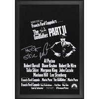 Al Pacino & Talia Shire The Godfather Part II Autographed Framed 11" x 17" Movie Poster