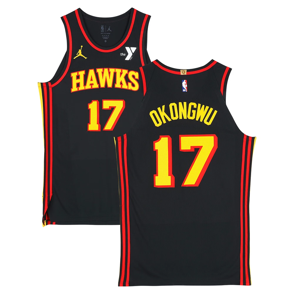 Onyeka Okongwu Atlanta Hawks Game-Used #17 Black Nike Jersey vs. Cleveland Cavaliers on November 29, 2024 - Size 50+4