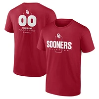 Men's Crimson Oklahoma Sooners Personalized Name & Number Midfielder T-Shirt