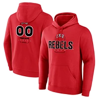 Men's Scarlet UNLV Rebels Personalized Name & Number Midfielder Pullover Hoodie
