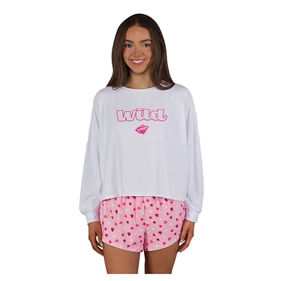 Women's Concepts Sport Minnesota Wild Lyric Long Sleeve Top & Shorts Set