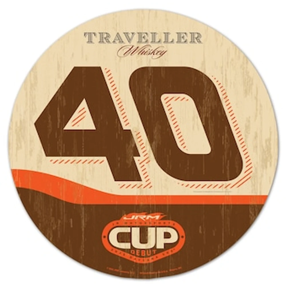 WinCraft Justin Allgaier Traveller Whiskey 14" Round Wood Sign