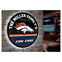 Denver Broncos Personalized 23" Round LED Wall Sign
