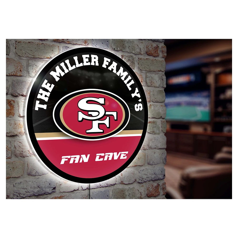 San Francisco 49ers Personalized 23" Round LED Wall Sign