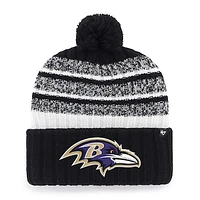 Men's '47  Black Baltimore Ravens Tavern Cuffed Knit Hat with Pom