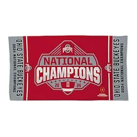 WinCraft Ohio State Buckeyes College Football Playoff 2024 National Champions Locker Room 22" x 42" Double-Sided Towel