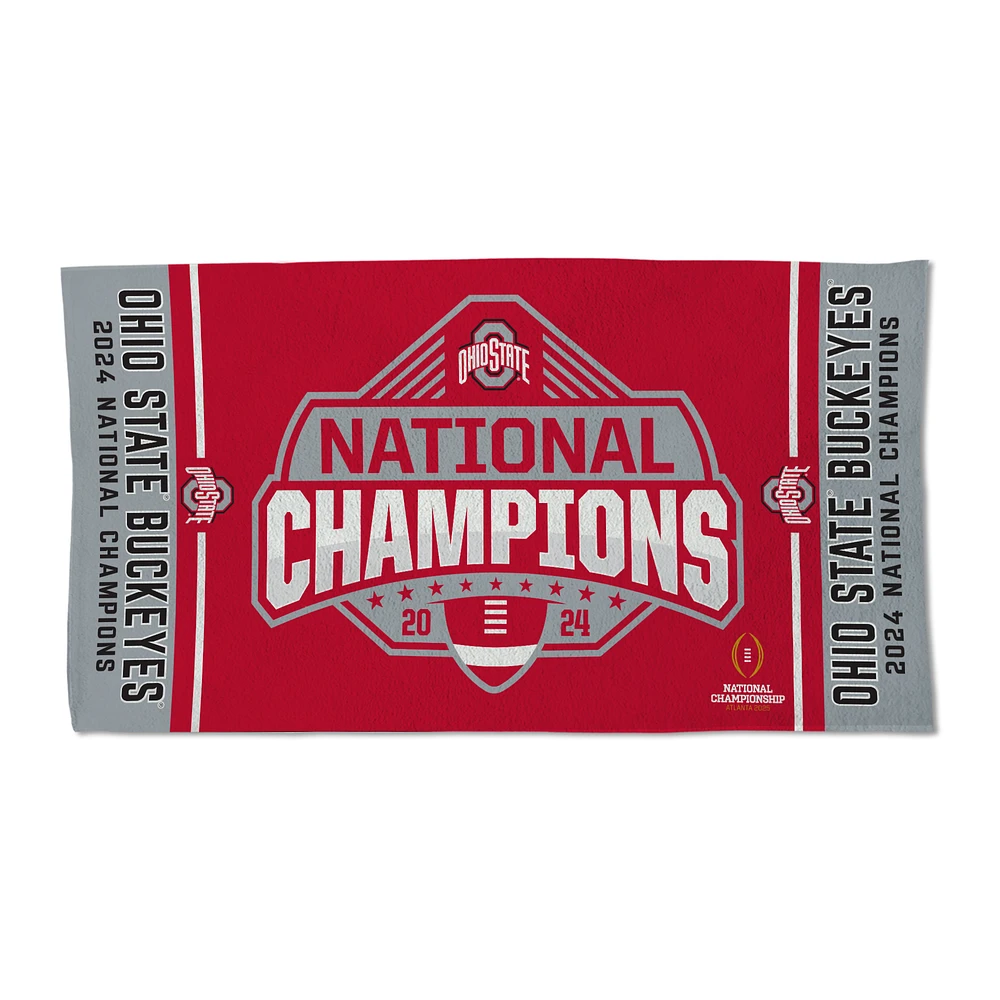 WinCraft Ohio State Buckeyes College Football Playoff 2024 National Champions Locker Room 22" x 42" Double-Sided Towel